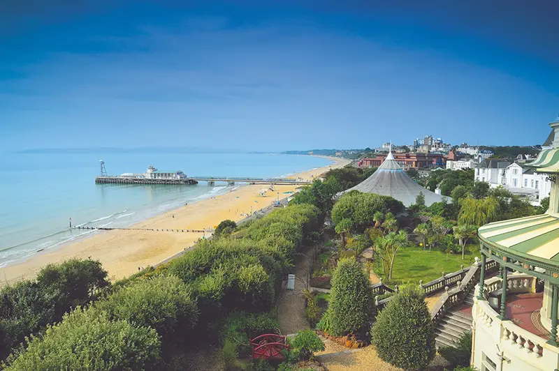 Bournemouth Beach and Pier from East Cliff