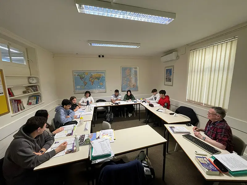 Students in class 2 at Southbourne School of English