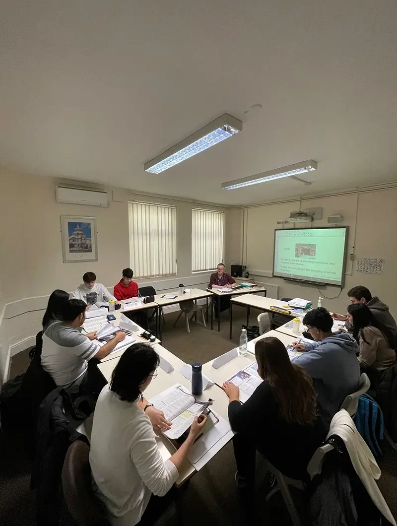 Students in class 3 at Southbourne School of English