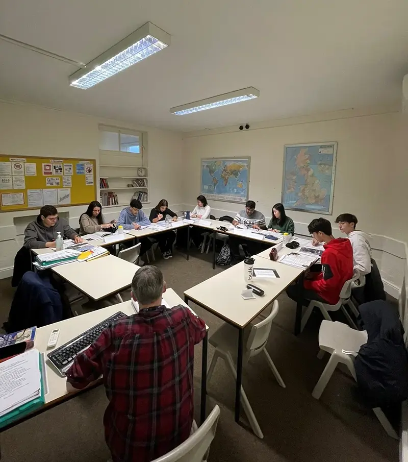 Students in class at Southbourne School of English