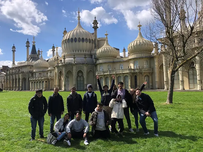 Students on a trip to Brighton