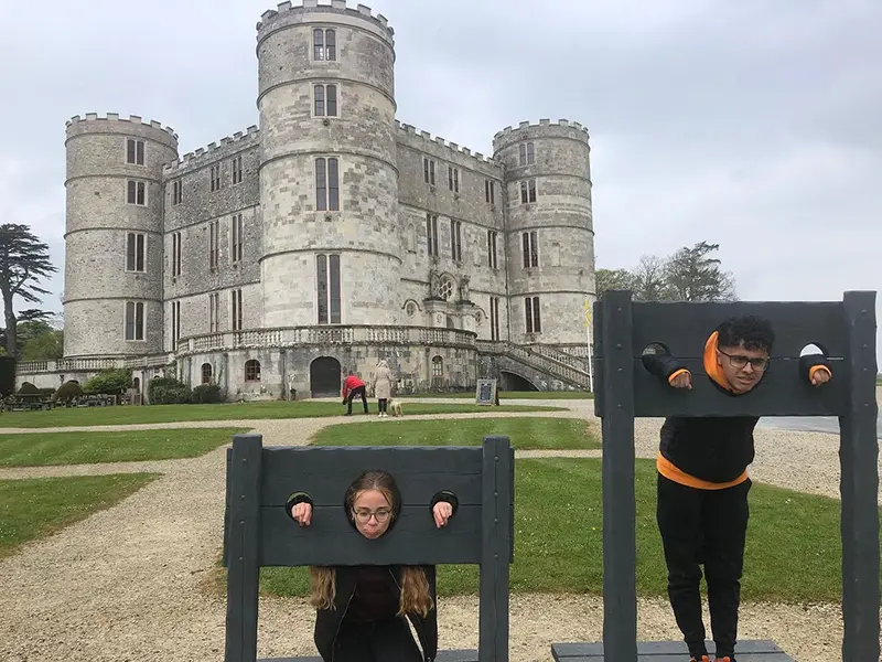 Students at Lulworth Castle