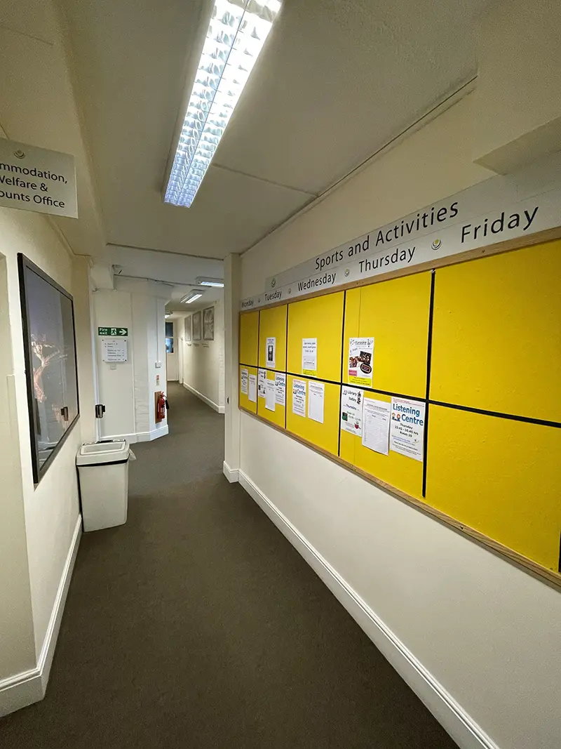 School hallway at Southbourne School