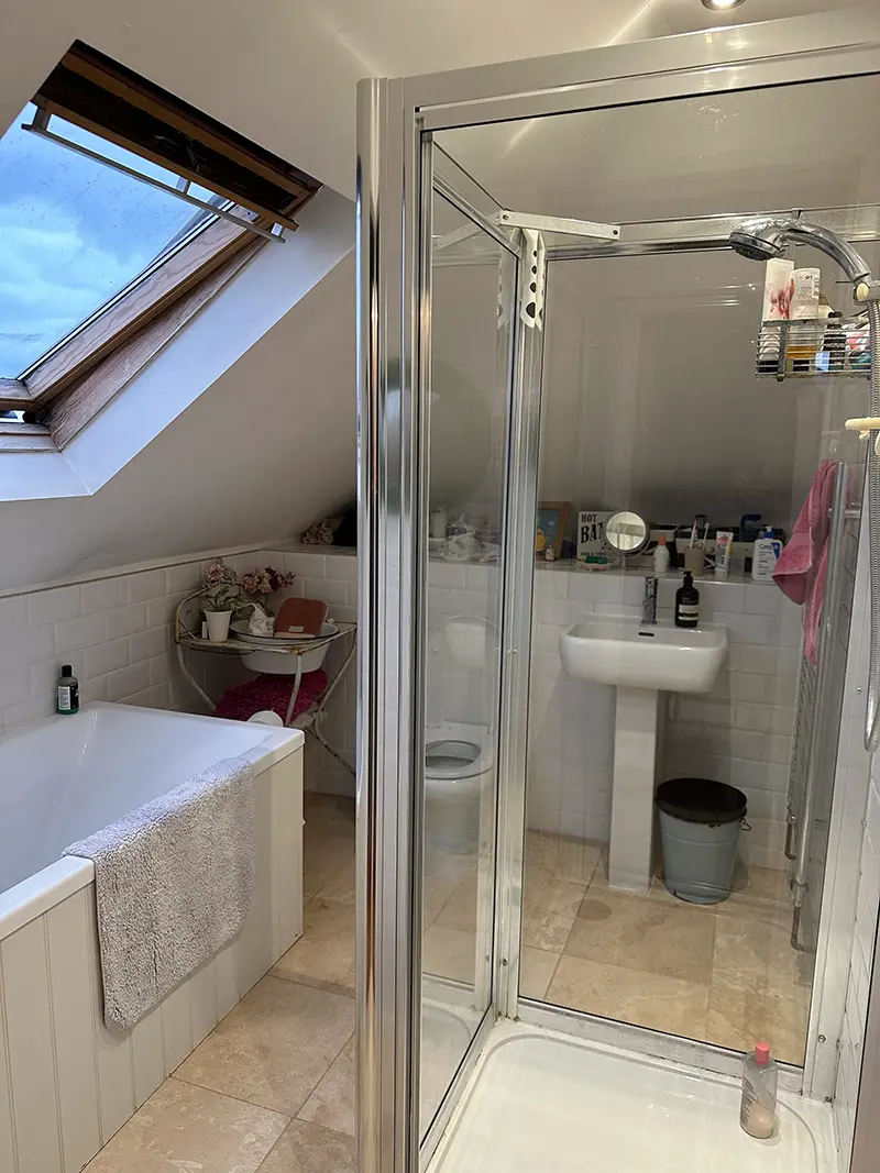 Homestay bathroom in a homestay home