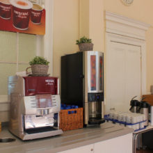 Coffee machine in residential school
